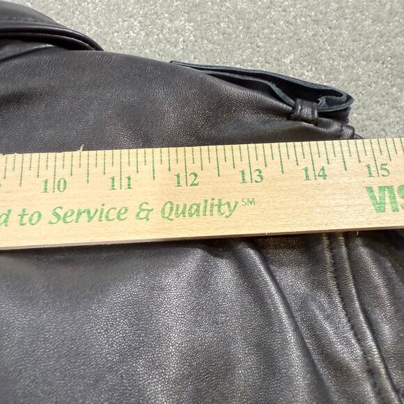 Chaser NWT Lamb Leather Moto Biker Jacket Asymmetrical Zip Black Small Edgy Punk - Picture 16 of 16